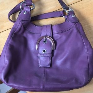 Purple coach purse